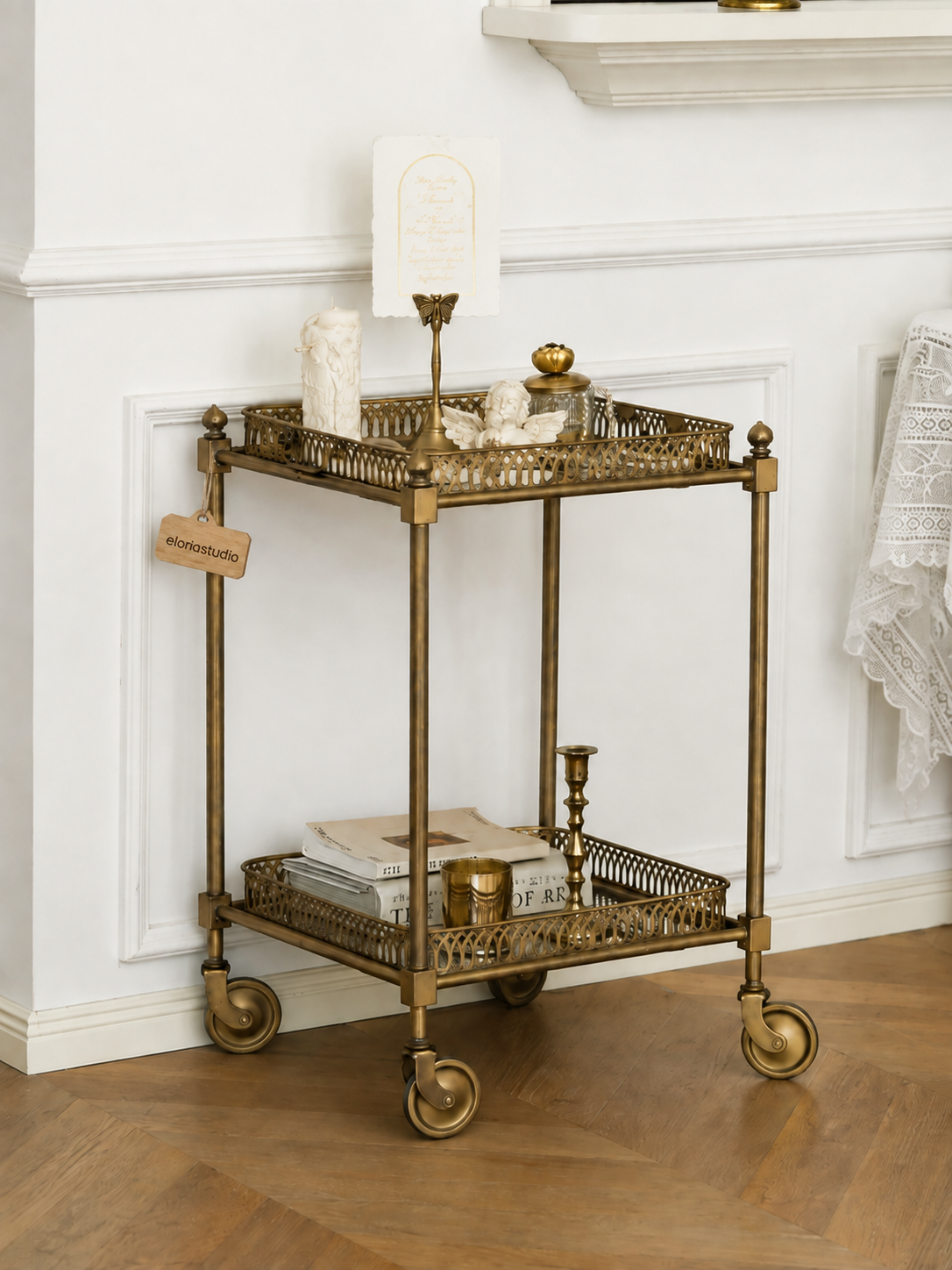 Aurelia Rolling Bar Cart